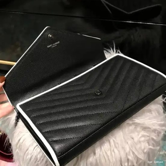 Repzbay REP YSL MATELASSÉ CHAIN CASSANDRE WALLET 0518